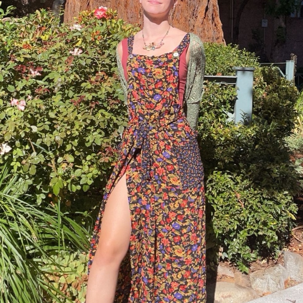 Eileen West Black Floral Maxi Dress